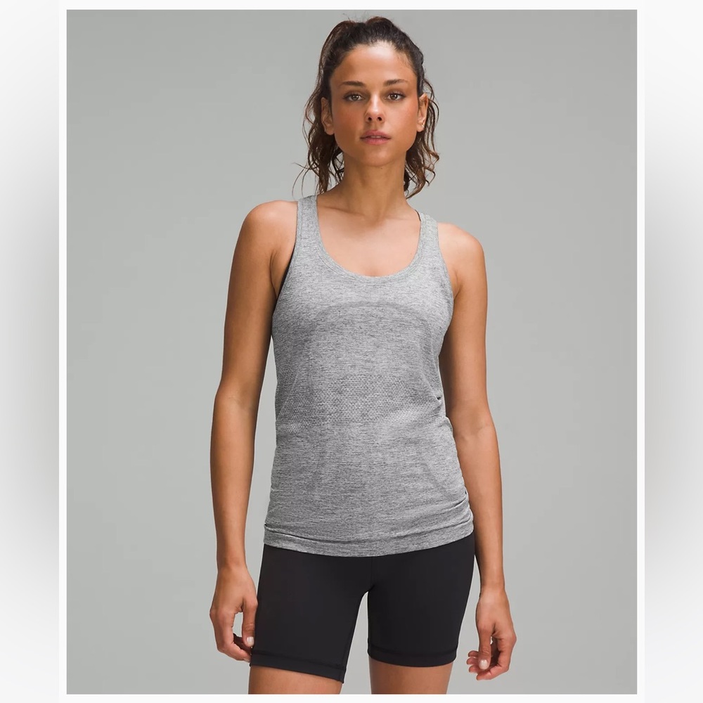 Lululemon Swiftly Tech Racerback Tank Top in charcoal grey